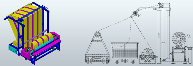 FABRIC ROLLING M/C WITH WEIGHT CALIBRATION SYSTEM