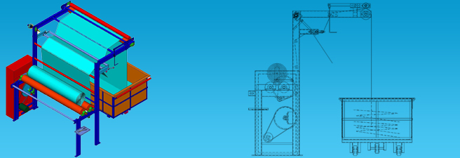 Roll winding and unwinding m/c